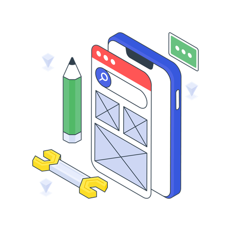 Mobiles Web  Illustration