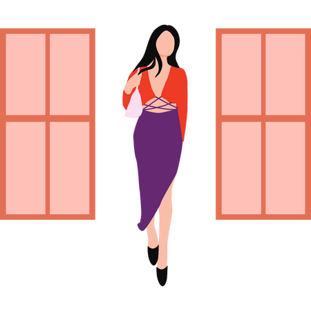 Model is standing  Illustration