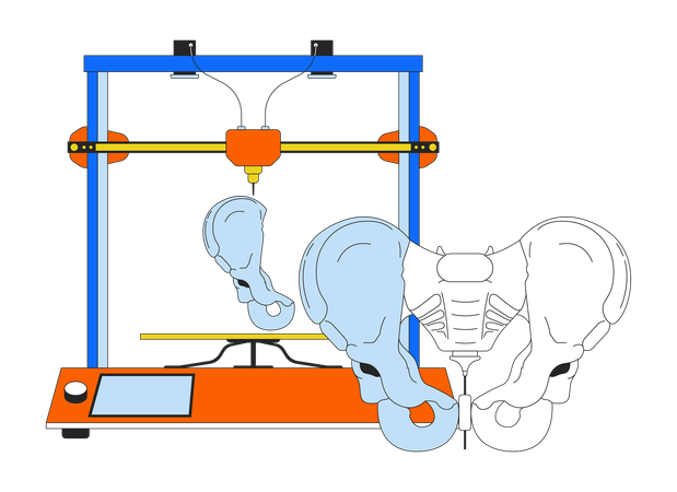 Modèle de bassin en impression 3D  Illustration