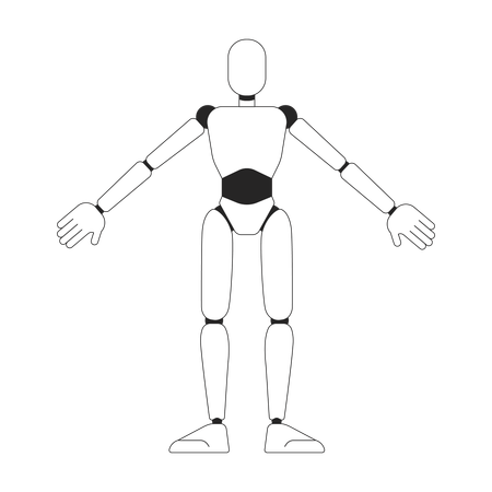 Modèle de robot humanoïde  Illustration