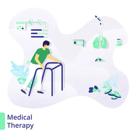 Modèles de conception de pages Web pour la médecine et la santé, thérapie médicale  Illustration