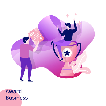 Modèles de pages de conception Web pour Award Business  Illustration