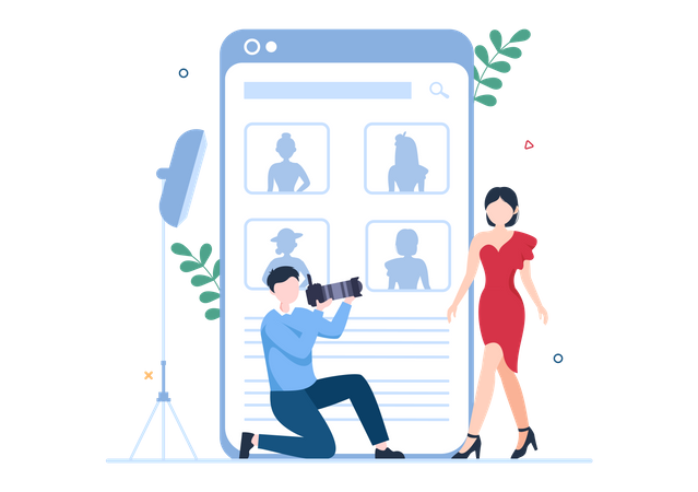 Modelling photoshoot  Illustration