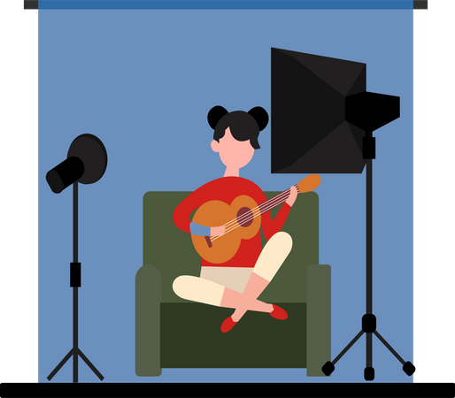 Modelling photoshoot  Illustration