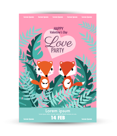 Modello di poster di San Valentino  Illustration