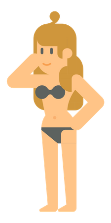 Modelo femenina  Ilustración