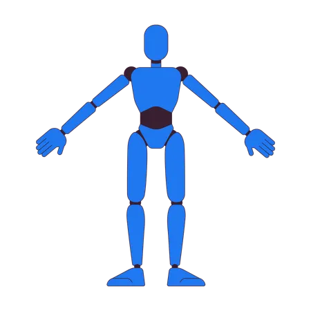 Modelo de robot humanoide  Ilustración