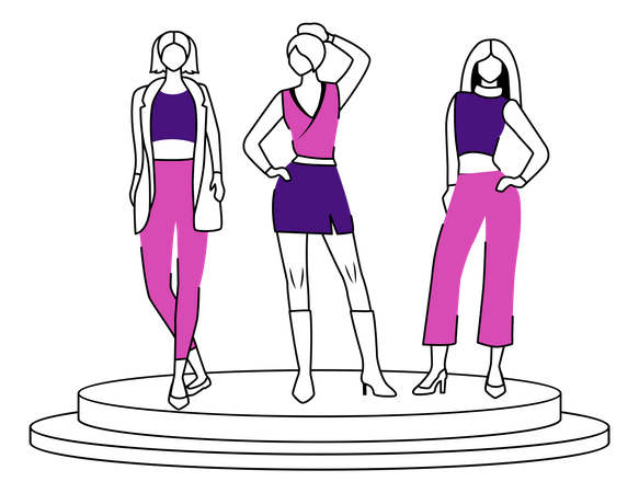 Modelos de moda  Ilustração