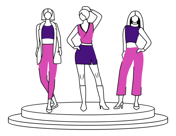 Modelos de moda  Ilustração