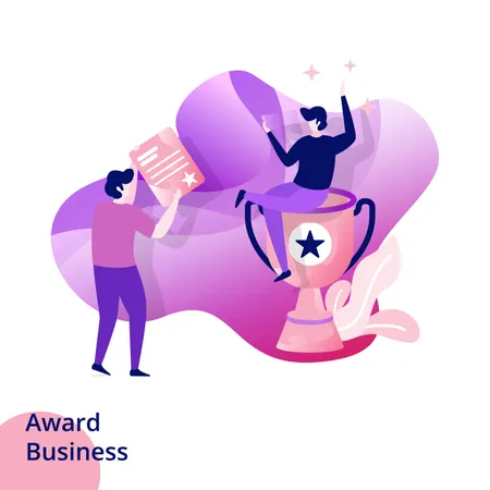 Modelos de páginas de web design para Award Business  Ilustração