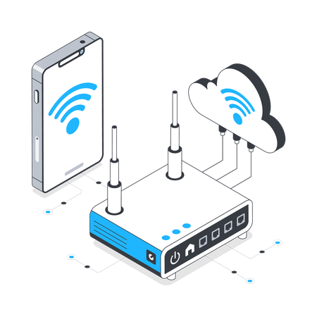 Modem wi-fi  Ilustração