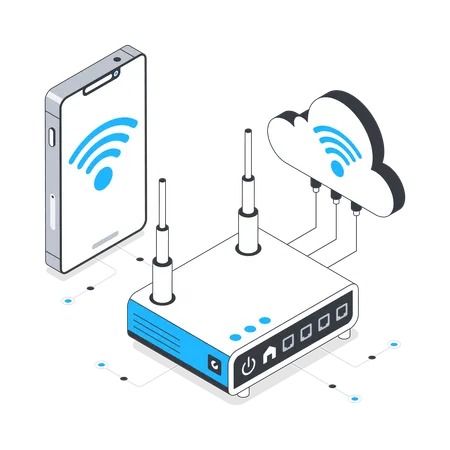 Modem wi-fi  Ilustração