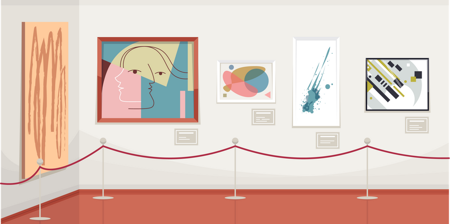 Modern art gallery  Illustration