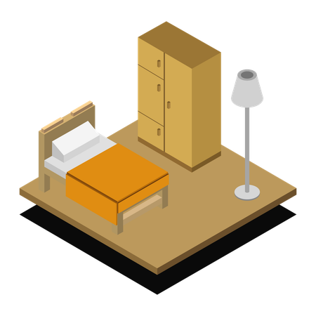 Modern bedroom  Illustration