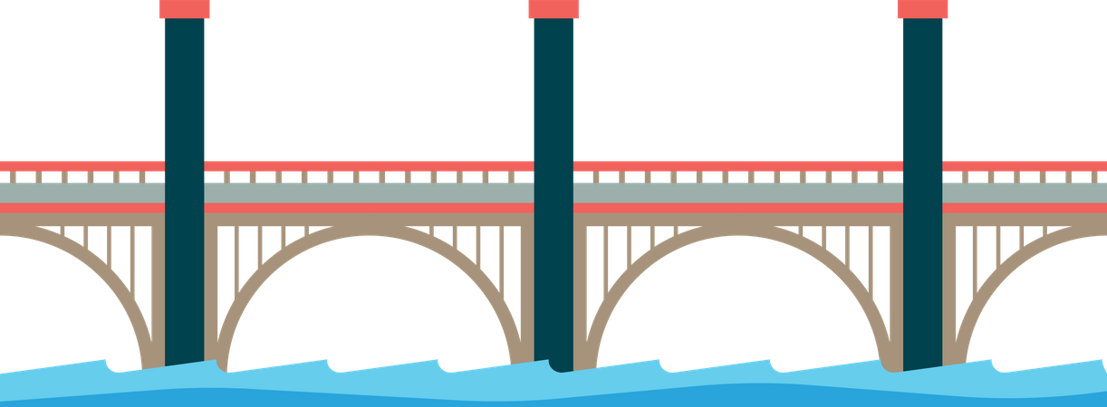 Modern bridge  Illustration