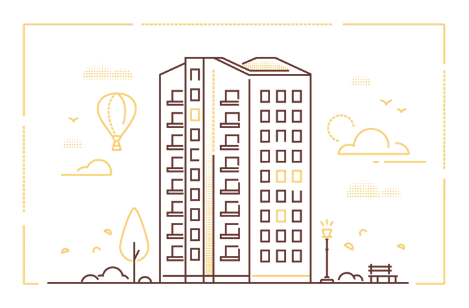 Modern building  Illustration