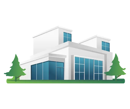 Modern building  Illustration