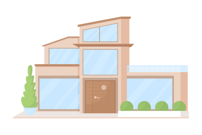 Modern building  イラスト