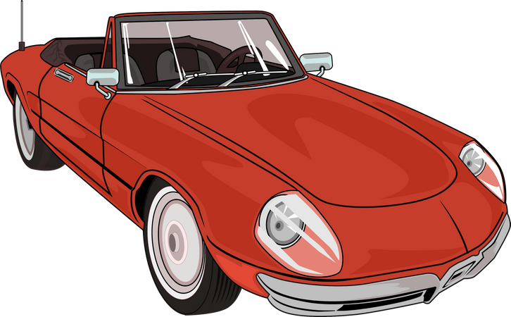 Modern Car  Illustration