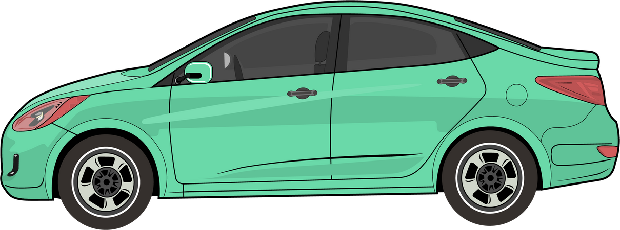 Modern Car  Illustration