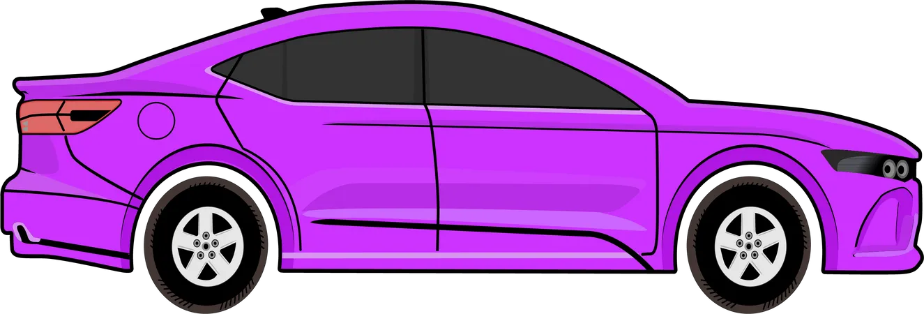 Modern Car  Illustration