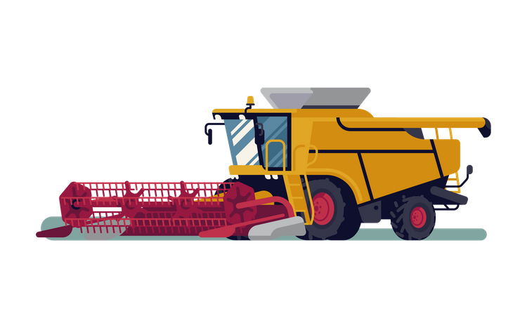 Modern combine harvester  Illustration