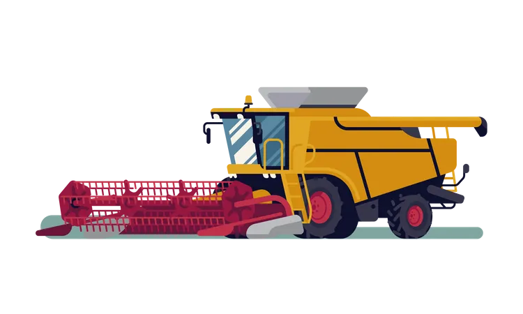 Modern combine harvester  Illustration