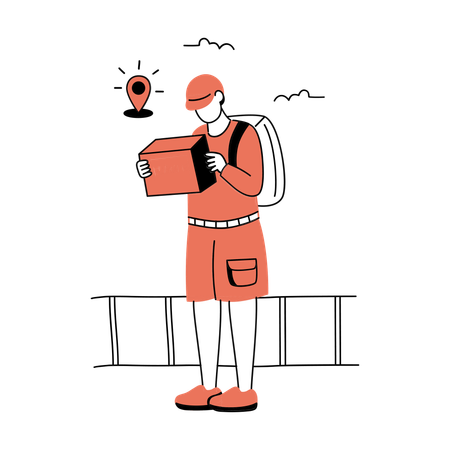 Modern Delivery Service  Illustration