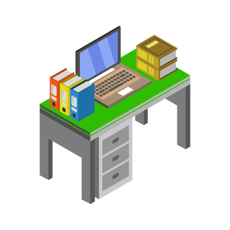 Modern desk  Illustration