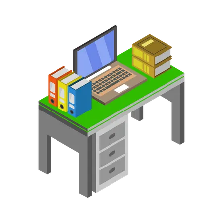Modern desk  Illustration