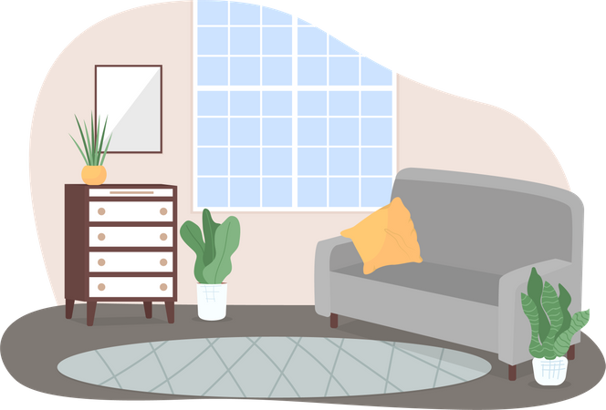 Modern home lounge area  Illustration