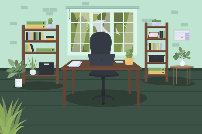 Modern home office Illustration