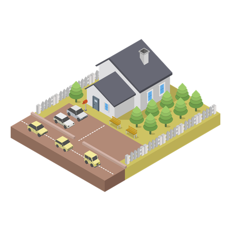 Modern house  Illustration