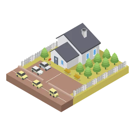 Modern house  Illustration