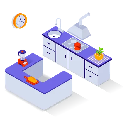 Modern kitchen  Illustration