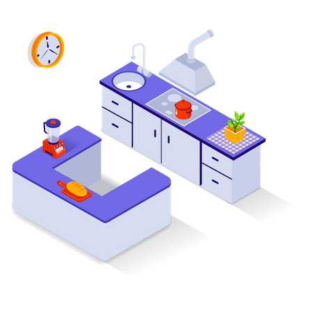 Modern kitchen  Illustration