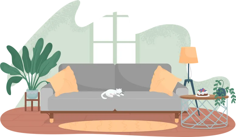 Modern living room Illustration