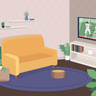 modern living room illustration free download