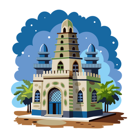 Modern Masjid  Illustration