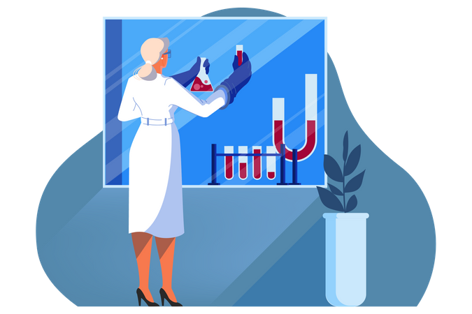 Modern medical research  Illustration