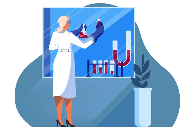 Modern medical research  Illustration