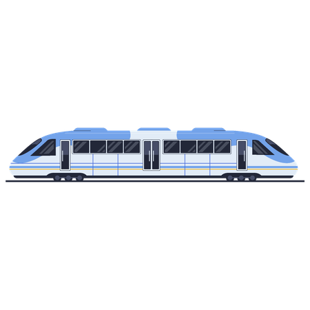 Modern passenger trains  Illustration