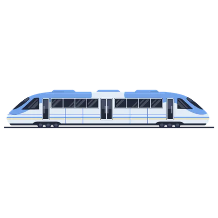 Vector Of Modern Passenger Trains Illustration
