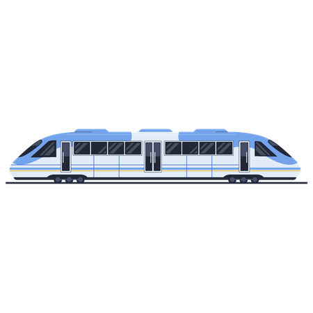 Modern passenger trains  Illustration