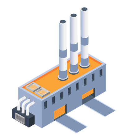 Modern production plant  Illustration