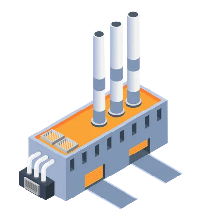 Modern production plant  Illustration