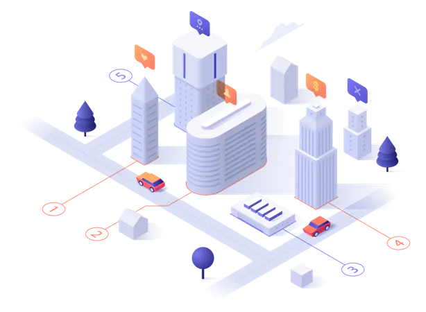 Modern real estate buying and selling  Illustration