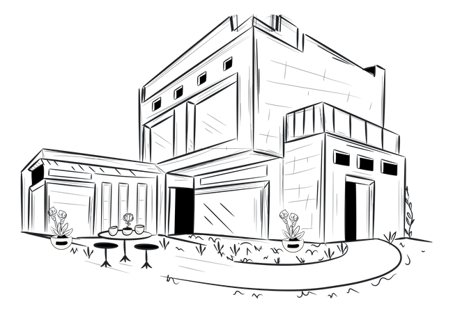 Modern Residence  Illustration