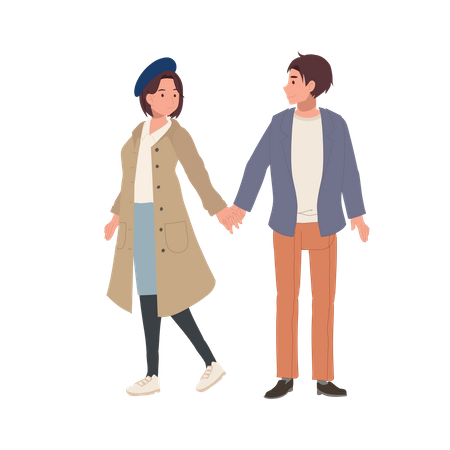 Modern Romantic Relationship  Illustration