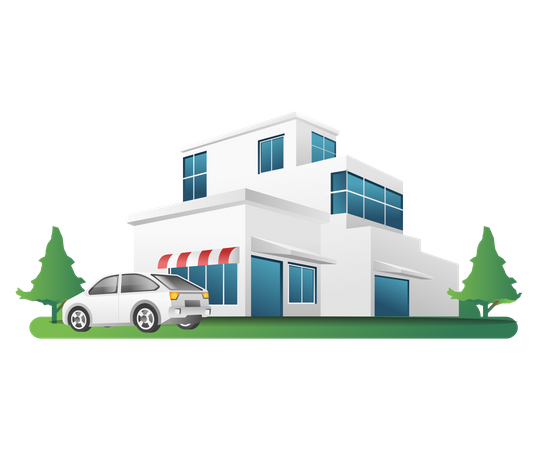 Modern shop  Illustration